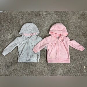 NWOT Child of Mine fleece zip ups hooded sweatshirt 6-9 months